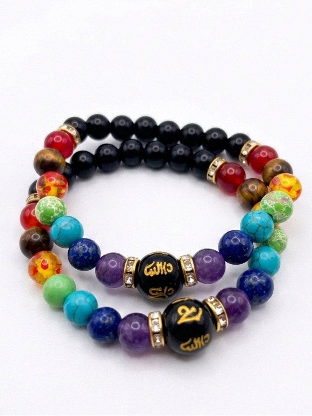 7 Chakras Beaded Stretch Bracelet Set